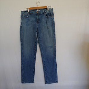 Eileen Fisher Organic cotton boyfriend crop distressed jeans size 6